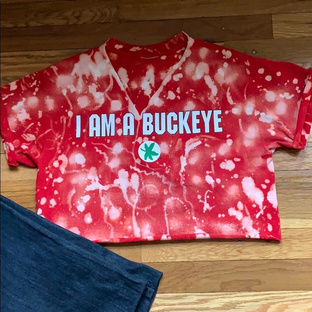 🏈Ohio State custom crop top🏈 Medium-Large